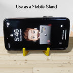 Close-up of the stylish and lightweight plastic keychain accessory.
