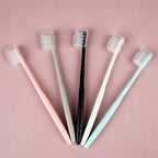 Ultra soft bristled toothbrush with cover for gentle oral care