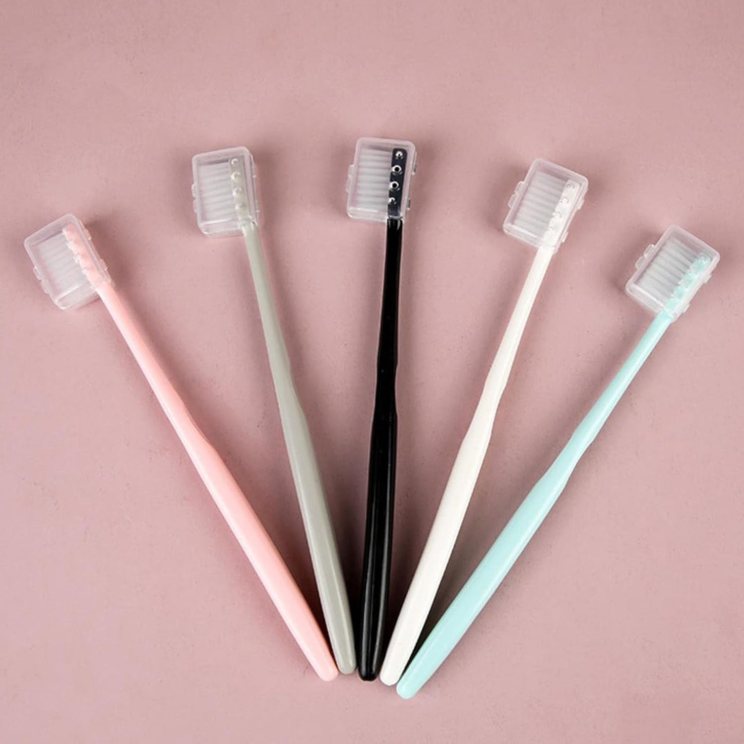 Ultra soft bristled toothbrush with cover for gentle oral care