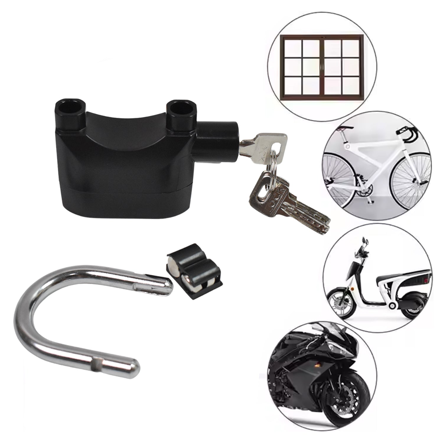 Waterproof Siren Alarm Lock in an outdoor setting, demonstrating its weather resistance.