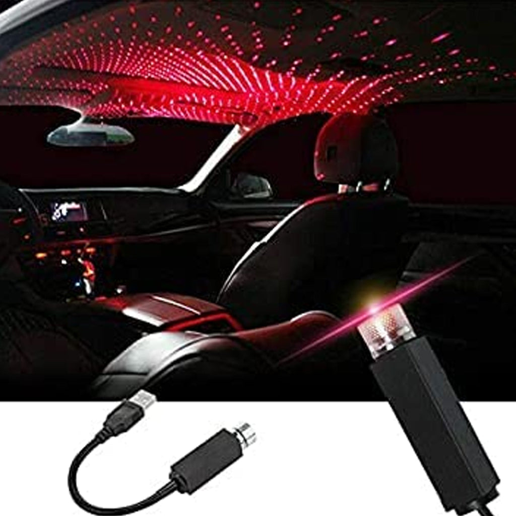 USB Star Projector creating a captivating night light ambiance in a bedroom.