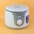 Electric deep fryer basket handle extended for removing fried food