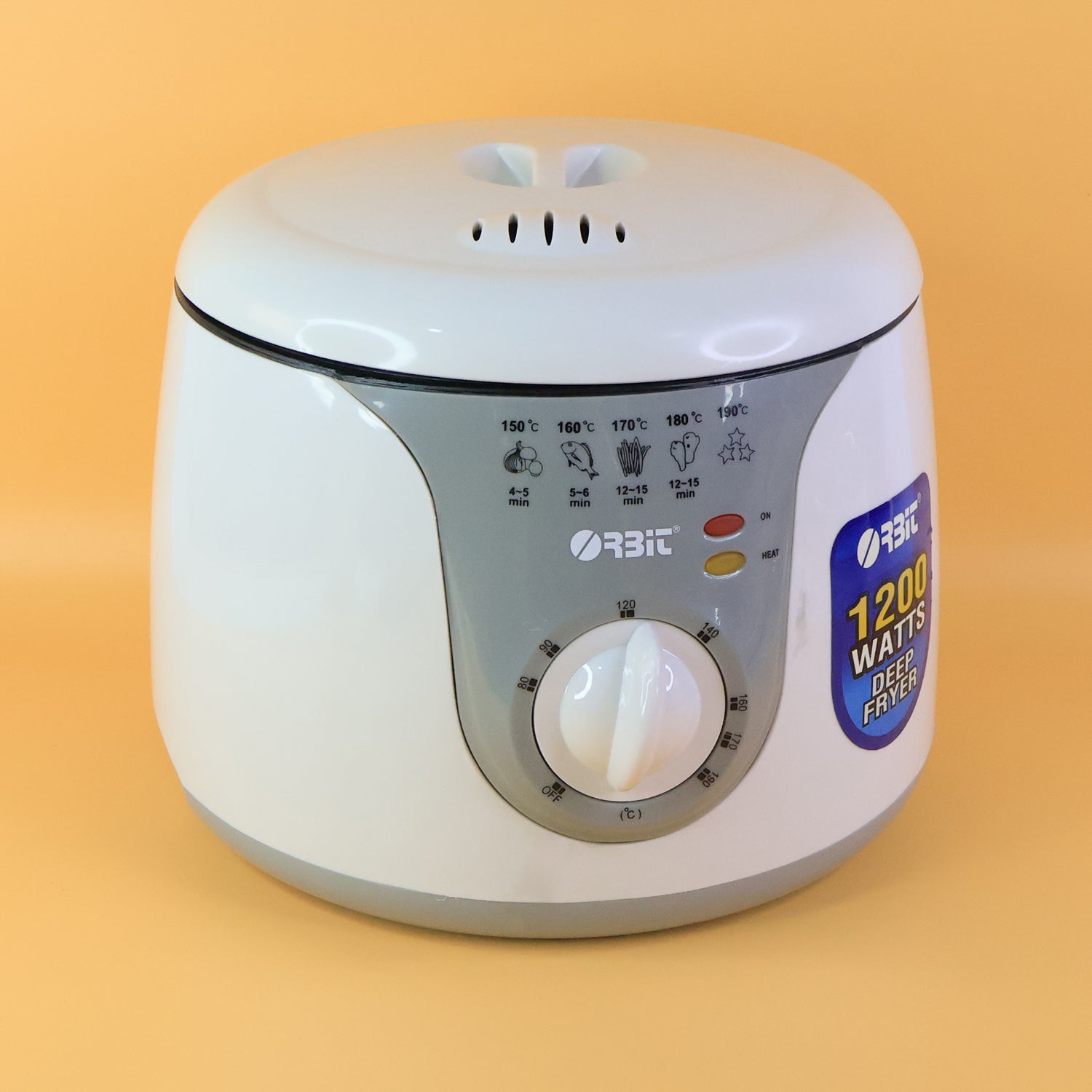 Electric deep fryer basket handle extended for removing fried food