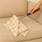 Dusting tool with cotton cloth sleeve and ergonomic handle