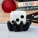 Funky decorated ceramic ashtray for indoor and outdoor smoker use