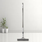 Close-up of the 2-in-1 window cleaning squeegee head with brush and rubber blade