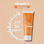 Close-up of Vitamin C Sunscreen SPF 50 PA+++ cream texture
