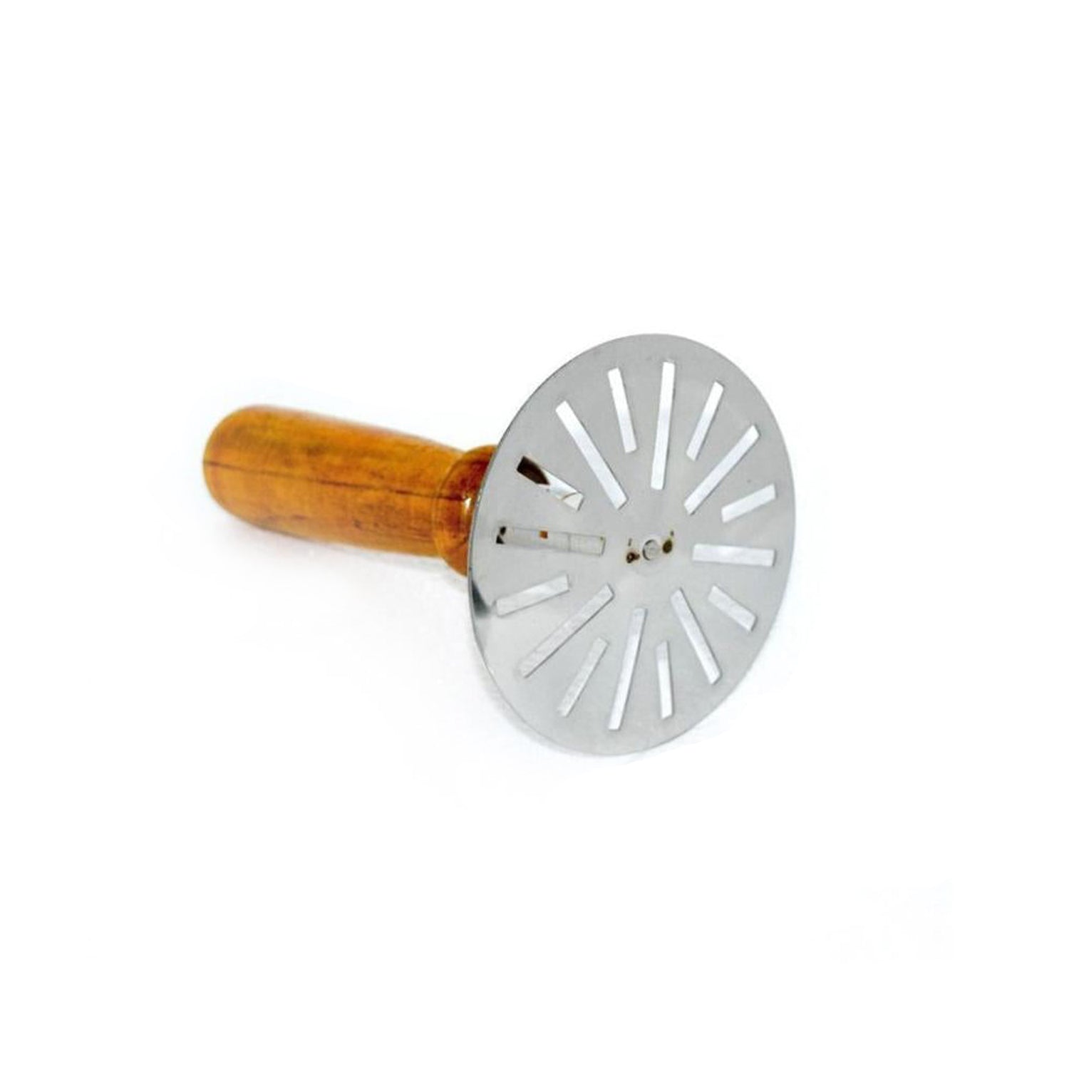 Durable stainless steel paubhaji masher, a reliable vegetable mashing tool.