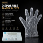 Flexible clear gloves for hygiene and safety