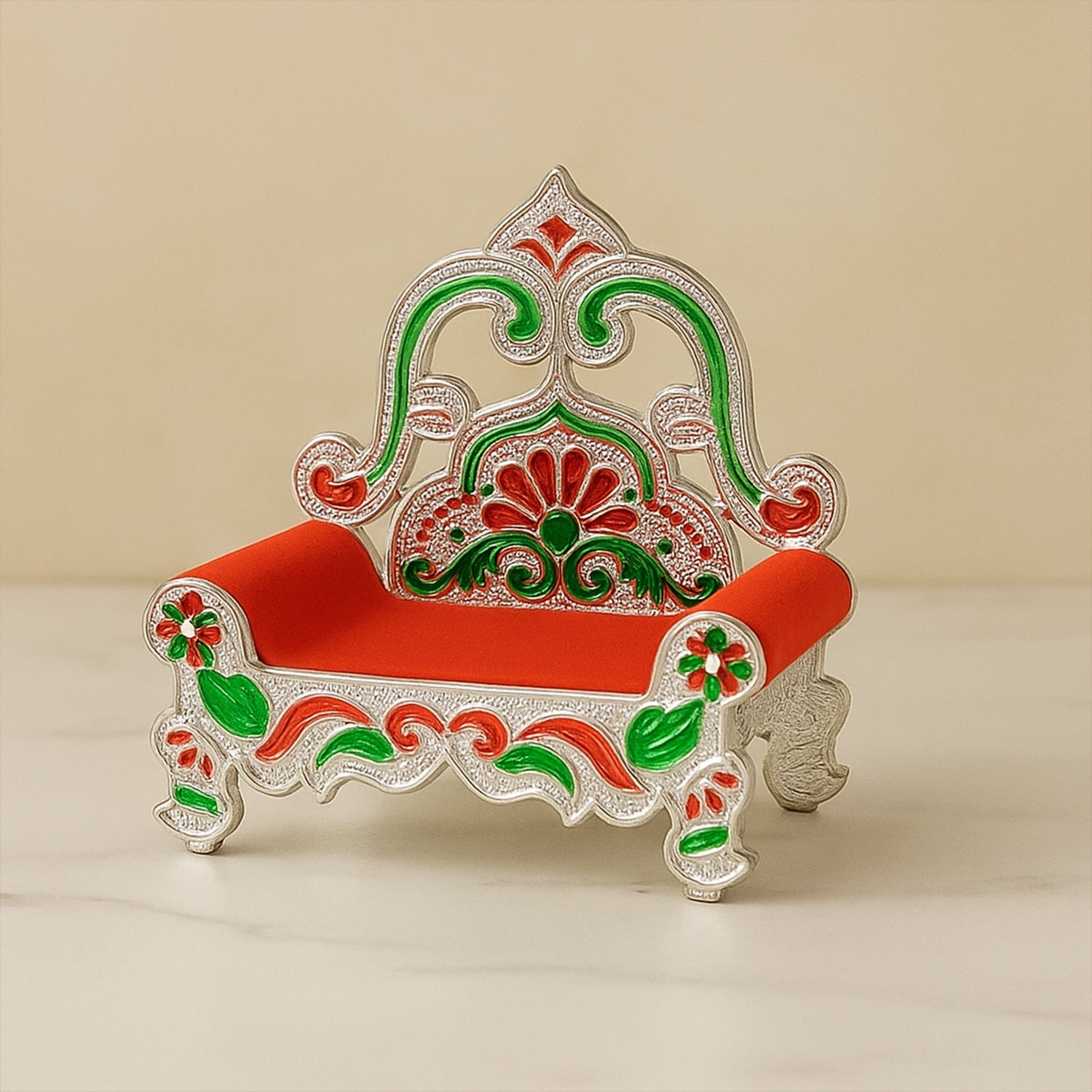 Miniature decorative throne singhasan designed for Krishna Ji and Ganesha idols