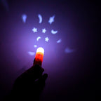 The portable Kids Torchlight illuminating a dark space with its bright beam.