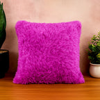 Fluffy cushion pillow with soft faux fur for living room decor