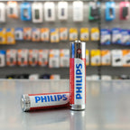 Battery set of 4 AAA alkaline batteries for small devices