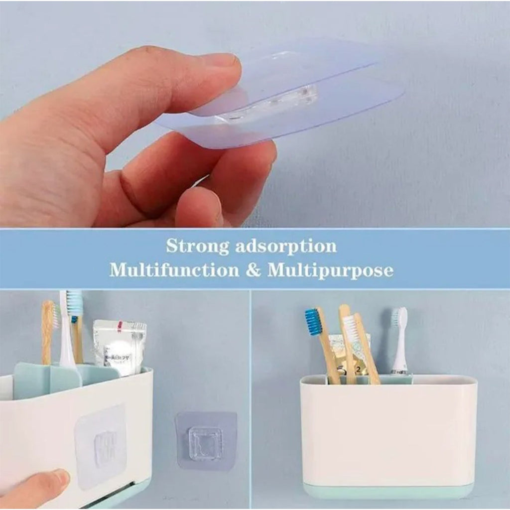 Side profile view of the GlimmerHome transparent adhesive hook.