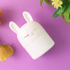 Side angled view of bunny shaped storage box for kitchen essentials