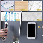 Lifestyle usage of transparent nano adhesive gel pads on wall