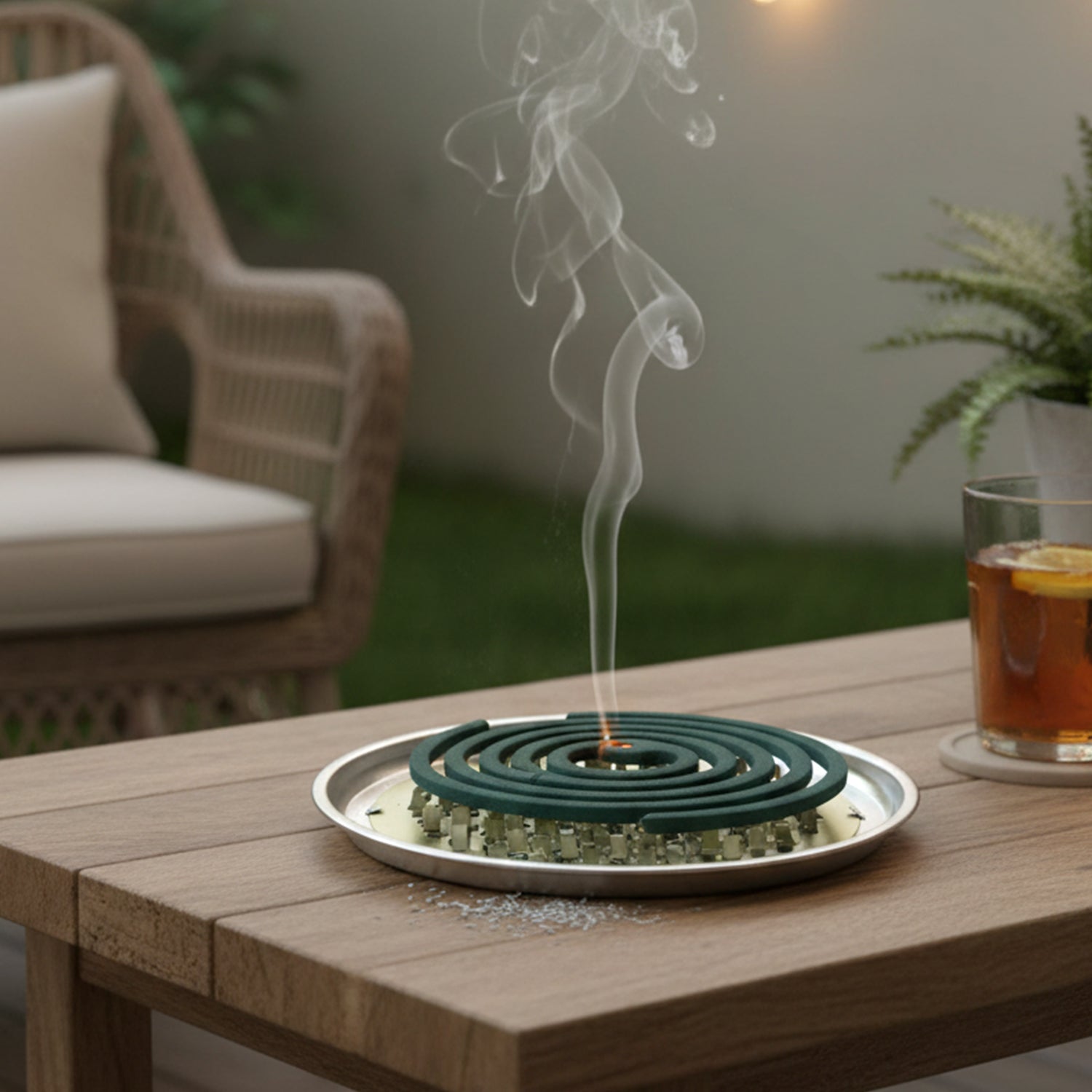 Durable metal mosquito coil holder plate with heat resistance