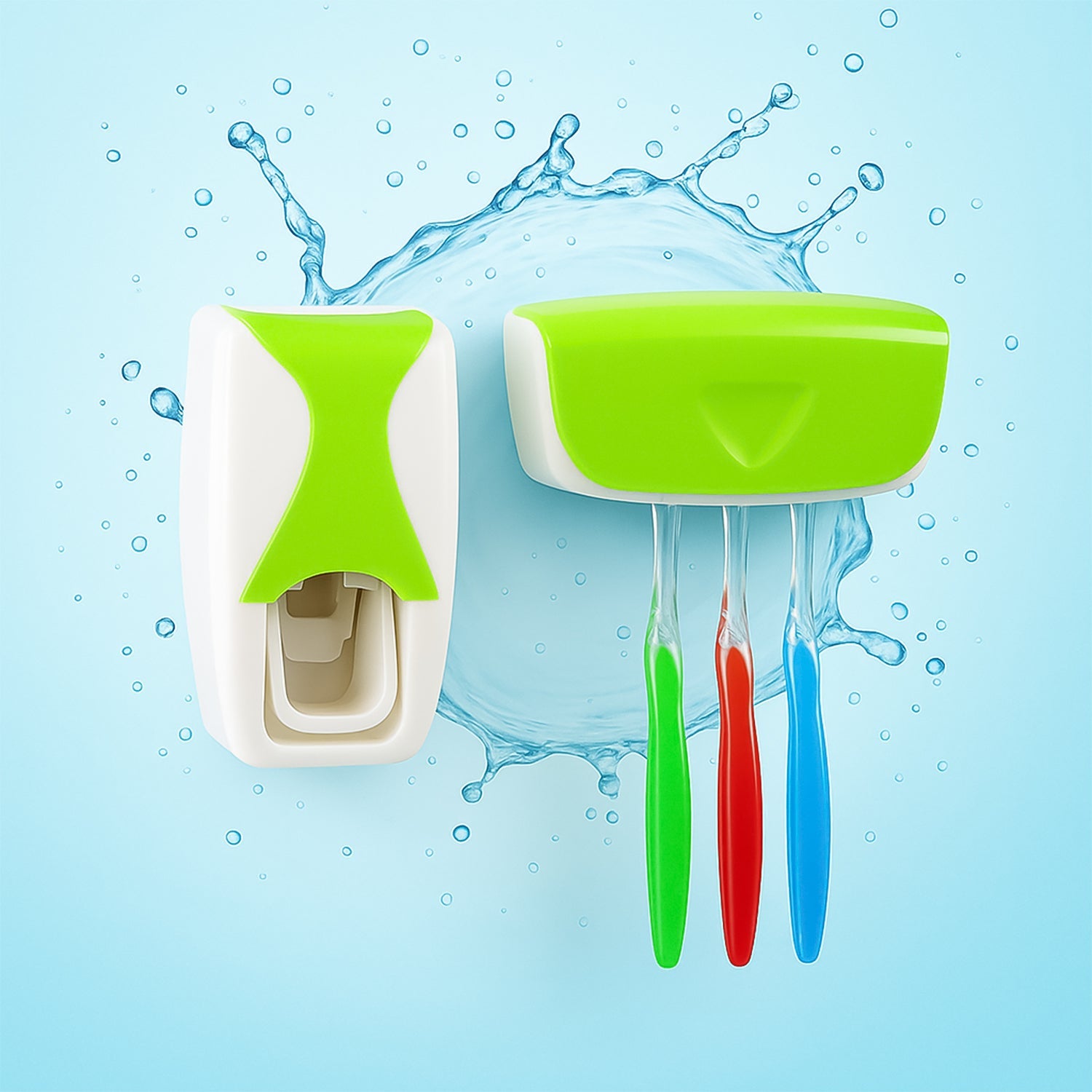 The toothbrush holder compartment, neatly organizing up to five toothbrushes.