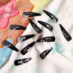 Side view of a Metal Tik Tak Hair Clip securely holding a section of hair.