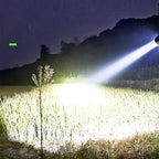 Compact USB rechargeable torch light, ideal for outdoor adventures and camping.