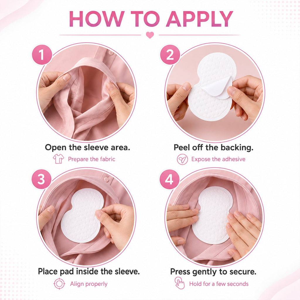  Disposable  sweat pads for women on a white background