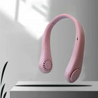 Main product shot of the  portable bladeless neck fan.