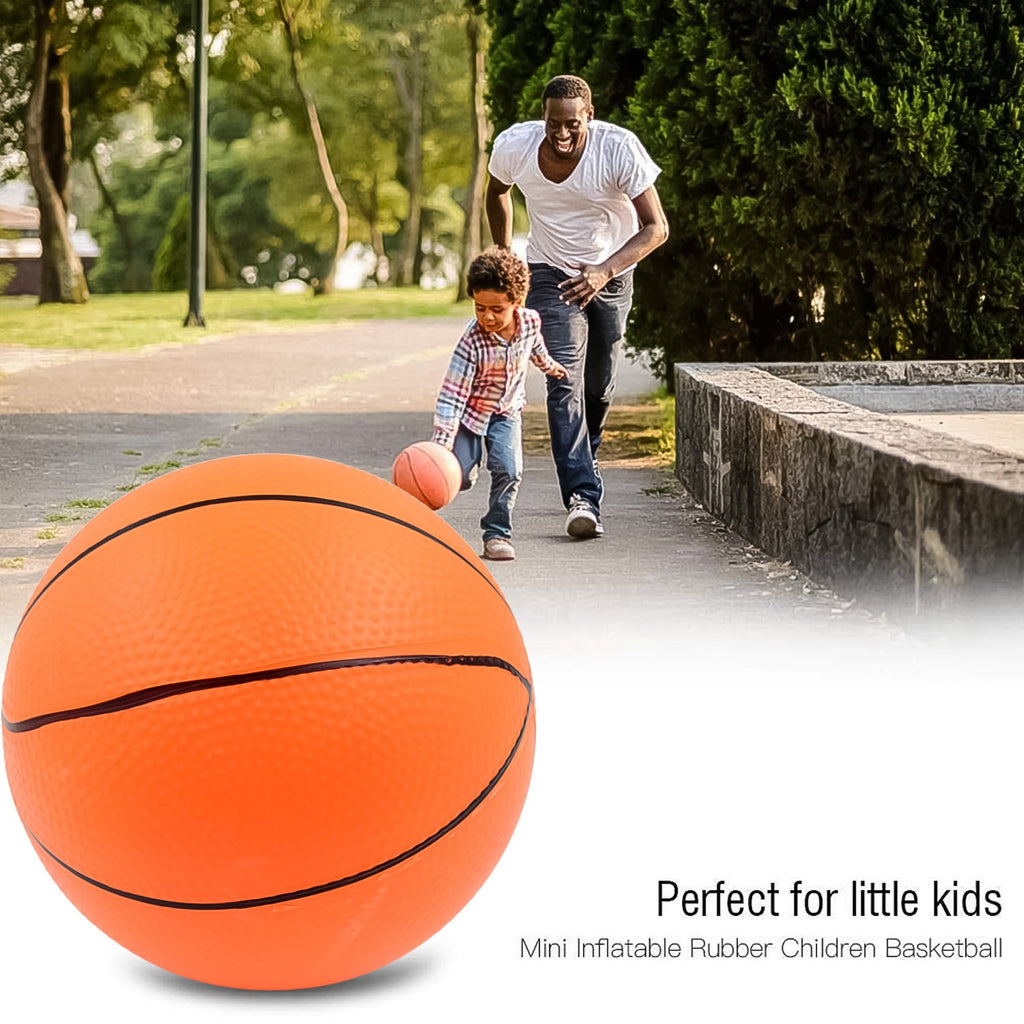 Side view of the colourful mini basketball, ready for active playtime.
