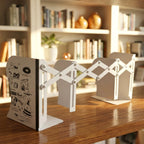 Compact and portable iron desk book holder for home and office