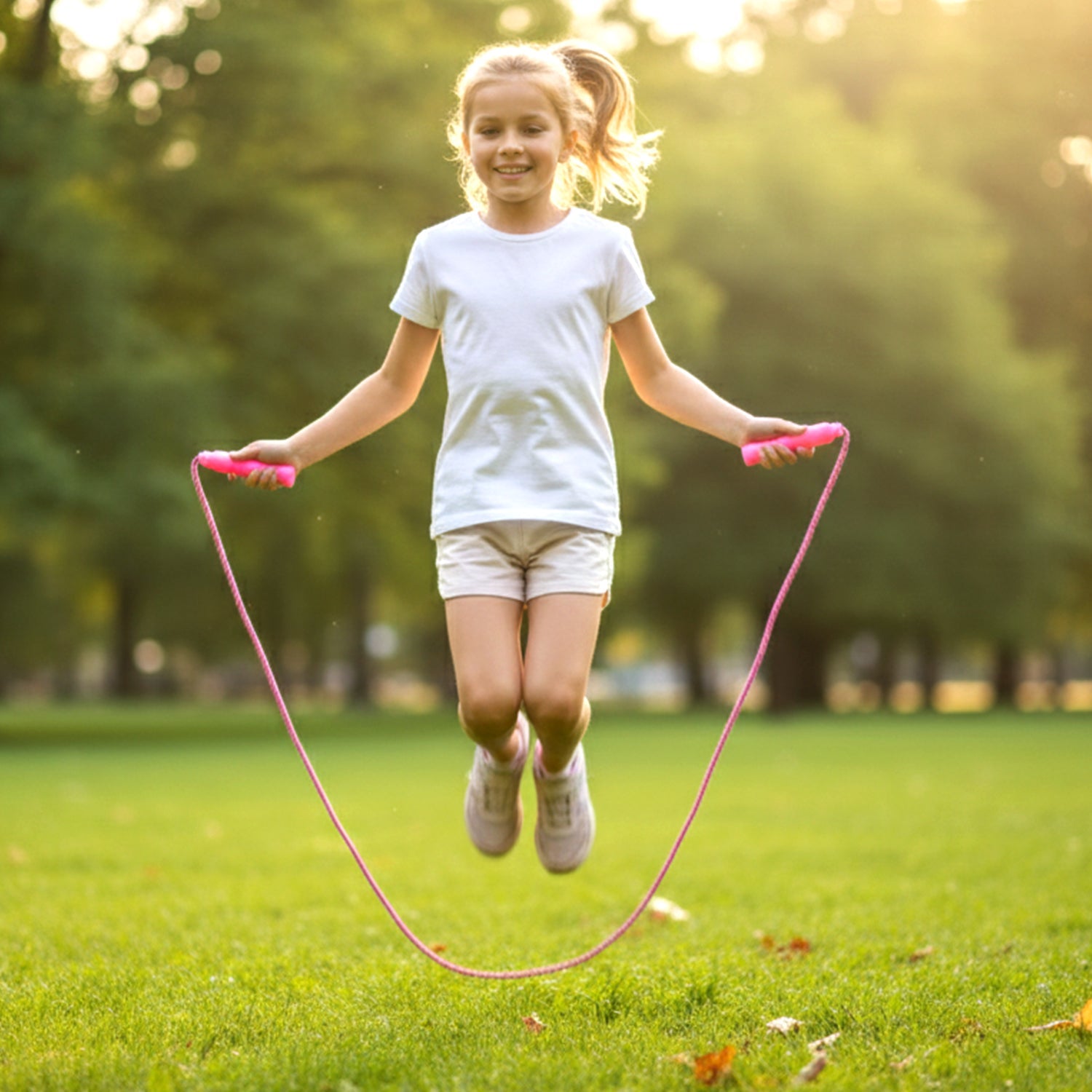 Lightweight jumping rope suitable for kids and adults fitness activities