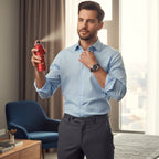 Signature premium red perfume deodorant bottle