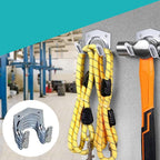 Set of five heavy duty tool hanger hooks, crafted from solid iron with a rust-resistant coating.