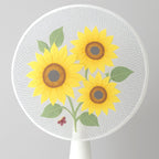 Elastic edge detail of the sunflower mesh fan cover for secure fitting