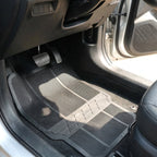 Interior vehicle carpet protector with heavy-duty rubber mats