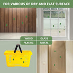 Set of 10 green leaf-shaped plant climbing wall clips and adhesive pads.