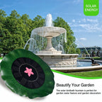 Solar pond fountain jet creating lush water spray effect underwater pump