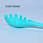 Versatile kitchen pasta fork with hanging hole for easy storage.