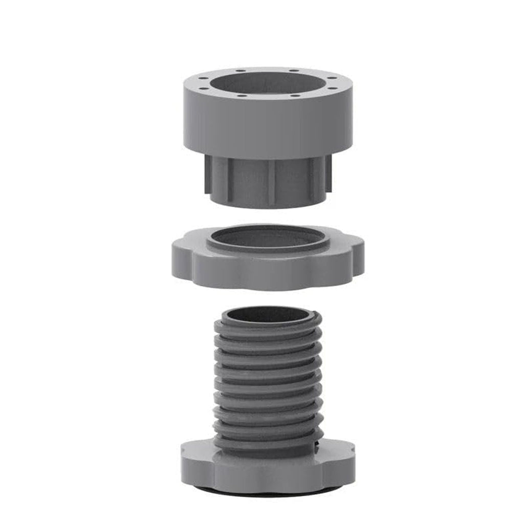 A close-up view showcasing the sturdy plastic material and design of a single anti-vibration foot.