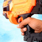Detailed shot of the Street Viper toy gun's ergonomic trigger and handle for comfortable grip.