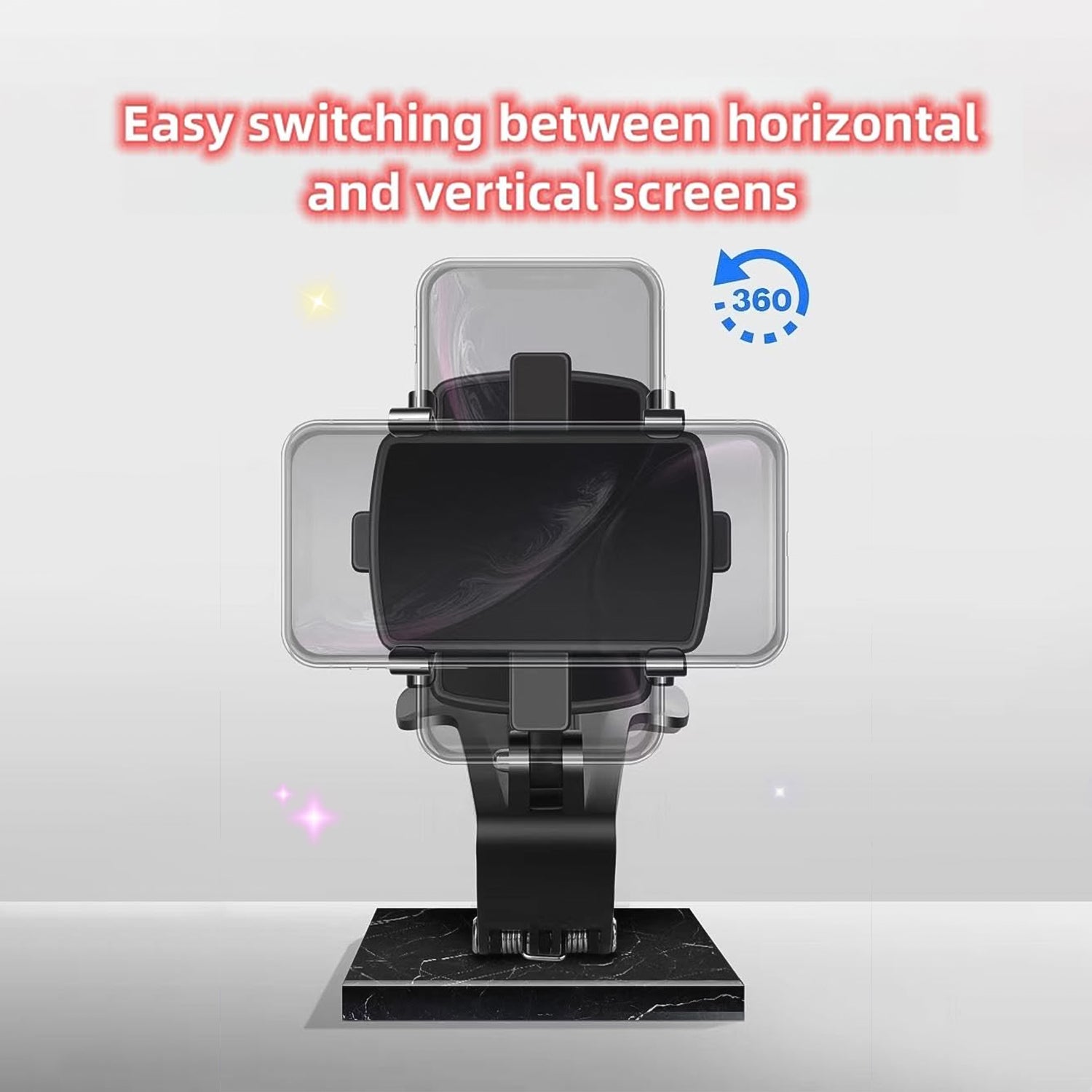 Side view of universal mobile phone clip mount holder