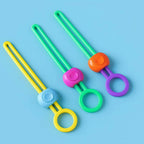 Set of silicone bag sealing clips displayed together