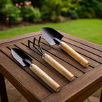 Multi-purpose gardening tools with ergonomic grips