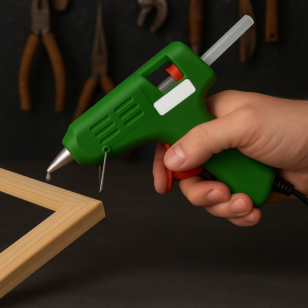 Indo Glow Glue Gun with power cord, prepped for quick repairs and DIY.