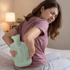 Soft rubber hot water bag providing quick relief from muscle cramps and stiffness
