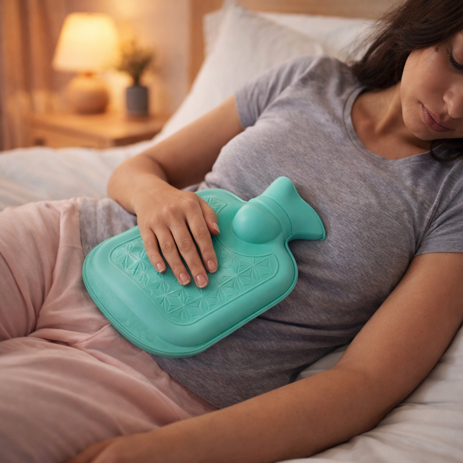 Soft textured heating bag ideal for soothing aches and winter comfort