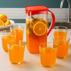 Transparent plastic juice jug 1500ml, a stylish kitchen essential