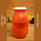 Close up image of Supermom manual juicer highlighting food-grade plastic