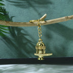 Spiritual metal keychain set with Shivling and Trishul designs