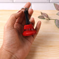 Mini 'Ring for Wine' hand bell keychain in glossy red finish