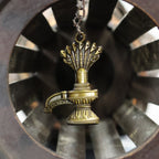 Metal keychain featuring Lord Shiva Shivaling with serpent motif