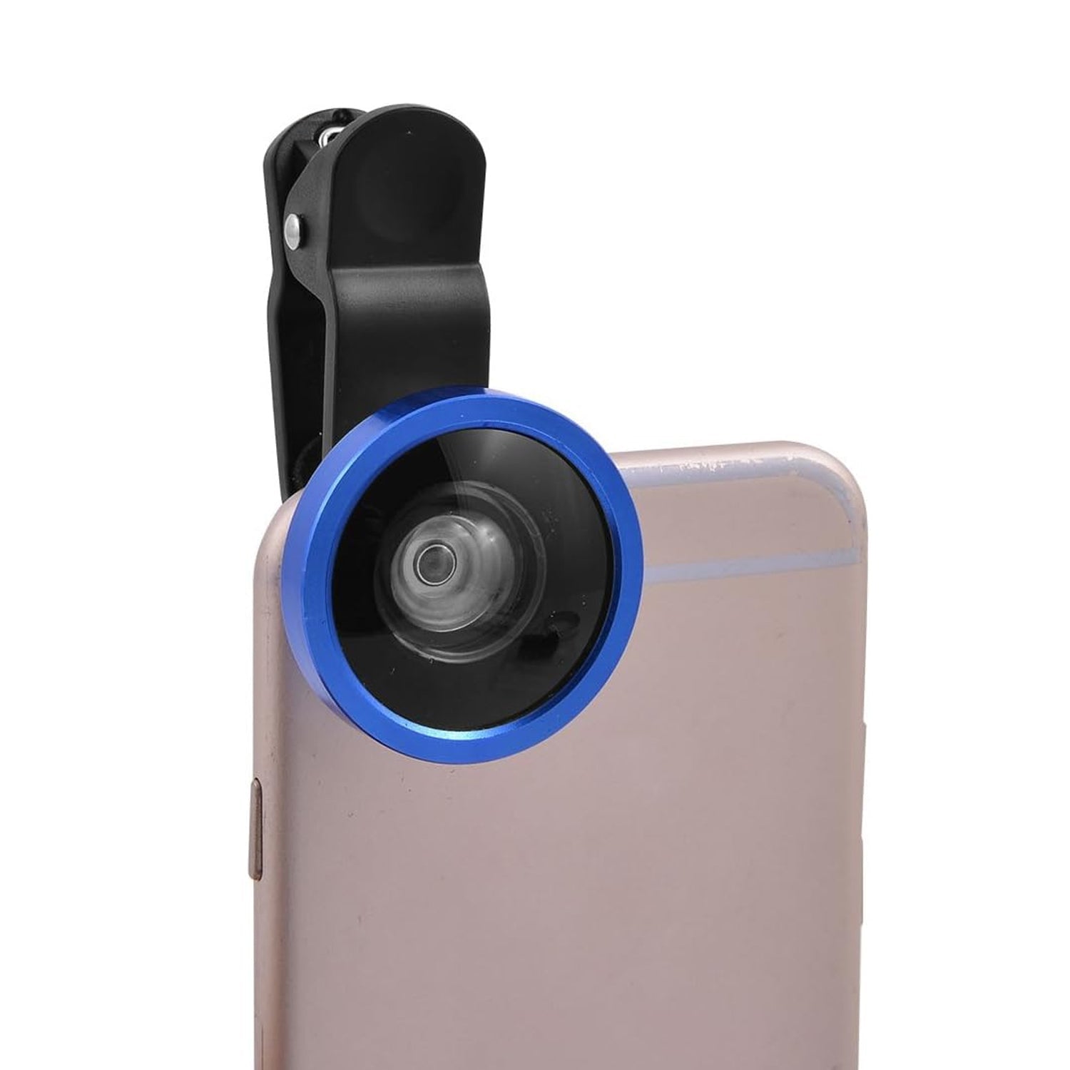 Travel-friendly universal clip-on wide-angle selfie lens for mobile phones